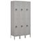 Salsbury Industries Wardrobe Locker, 45" W, 15" D, 78" H, (3) Wide, (6) Openings, Gray 52365GY-U - alternate 1